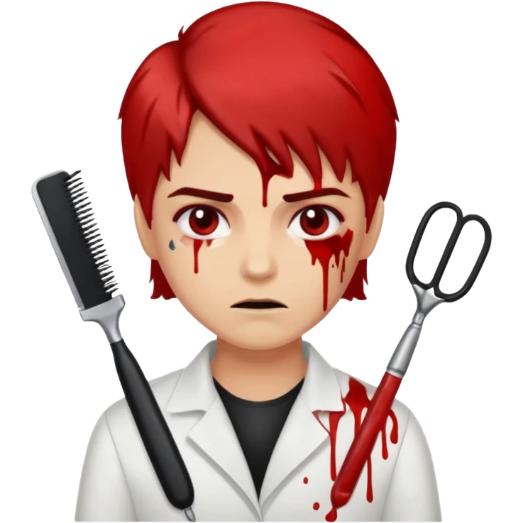 bloody hairdresser emoji
