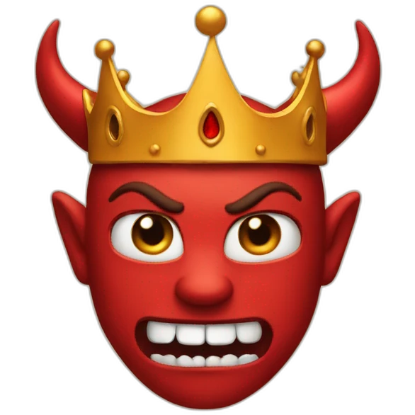 The Devil wearing a crown emoji