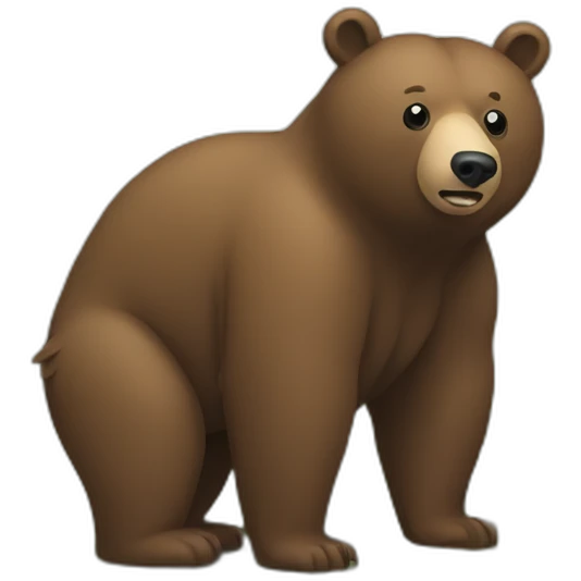 a bear shitting in the woods emoji