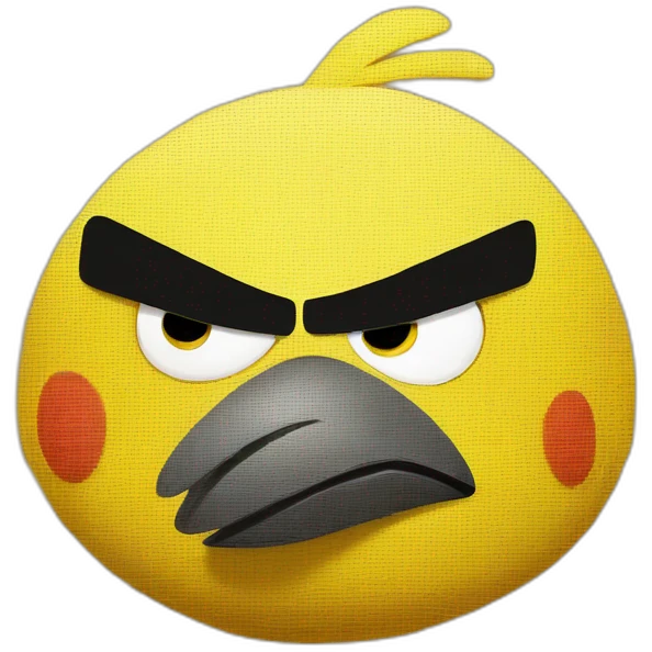 yellow angry bird  emoji