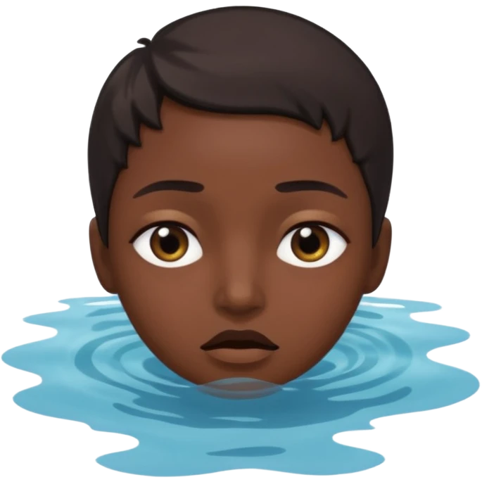 Tête qui se boit dans l’eau emoji