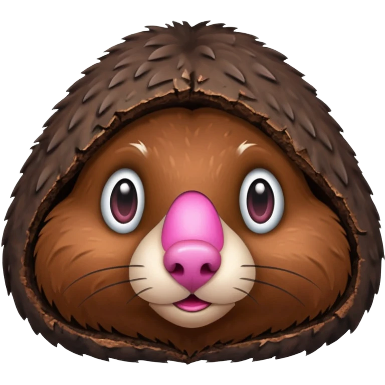 A Mole Coming Out Of A Hole emoji