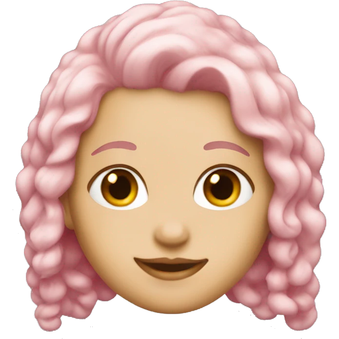 pink hair white girl  emoji