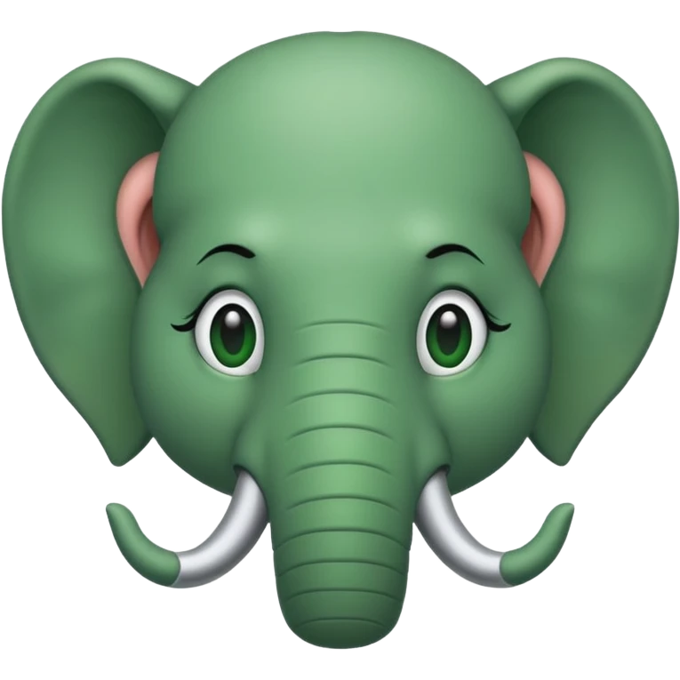 A green head with a green elephant nose emoji