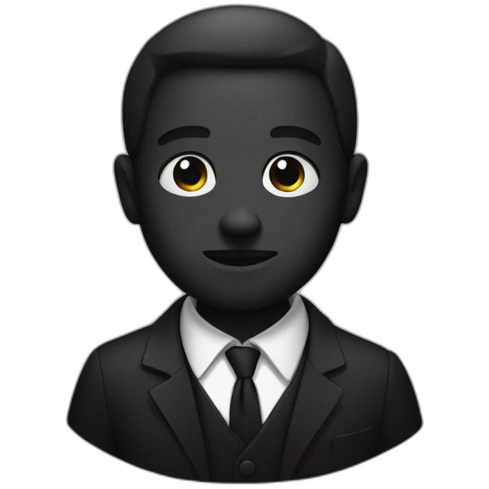 Regard noir emoji