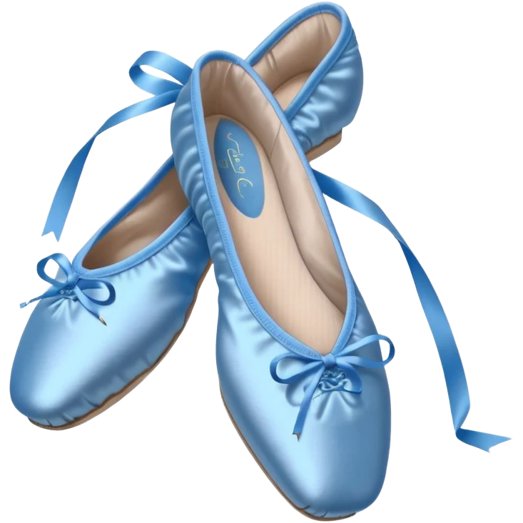 blue ballet pointe shoes with laces emoji