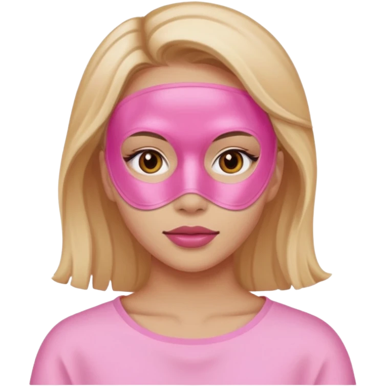girl with a pink skincare mask routine  emoji