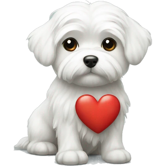 Maltese and heart emoji