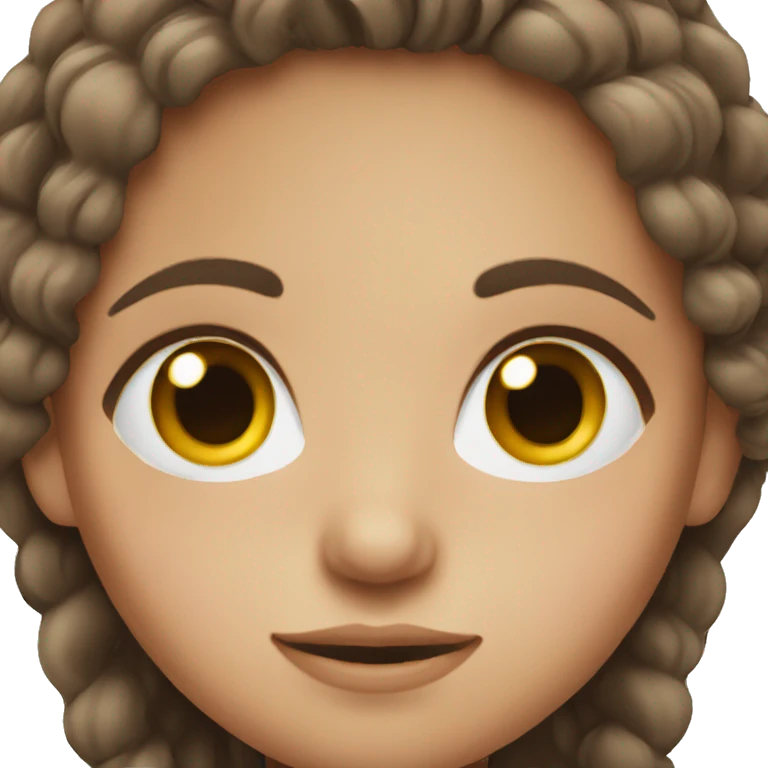 brown haired girl with grey eyes emoji