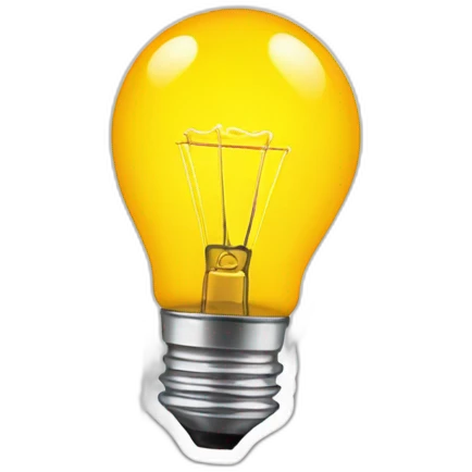 Bulb sticker emoji