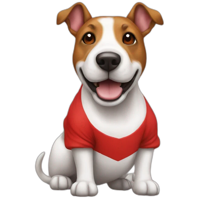 mario-sitting-on-red-white-english-bull-terrier emoji