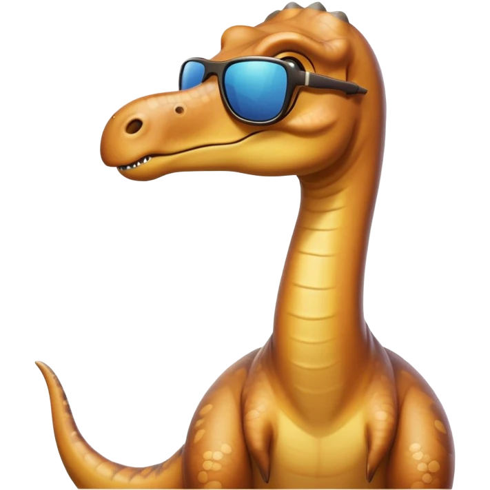 brachiosaurus dinosaur wearing sunglasses emoji