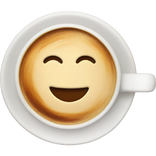 Coffee with latte art of cross emoji