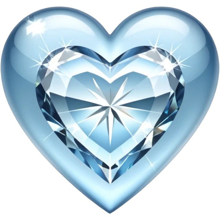 heart with a sparkling diamond effect emoji