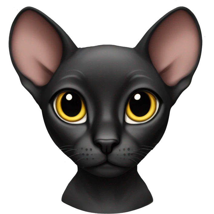 Black sphinx cat in pajama  emoji