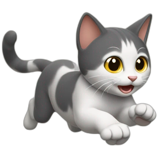 Gato tom corriendo emoji