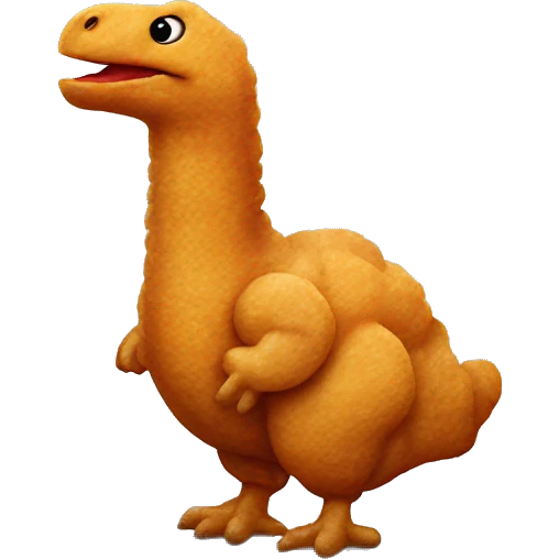 Dinosaur shaped chicken nugget emoji