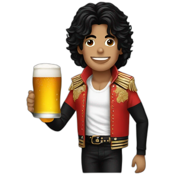Michael Jackson drink a beer emoji