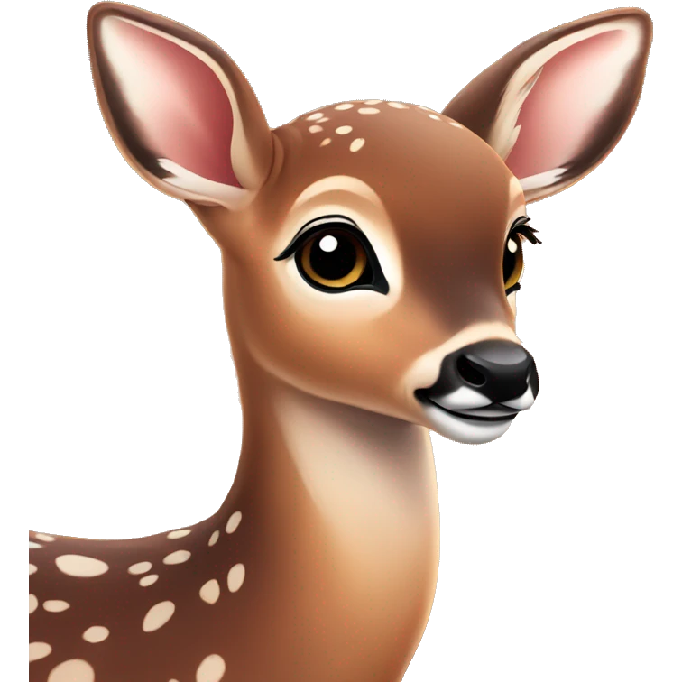 baby deer in front of a sunset emoji