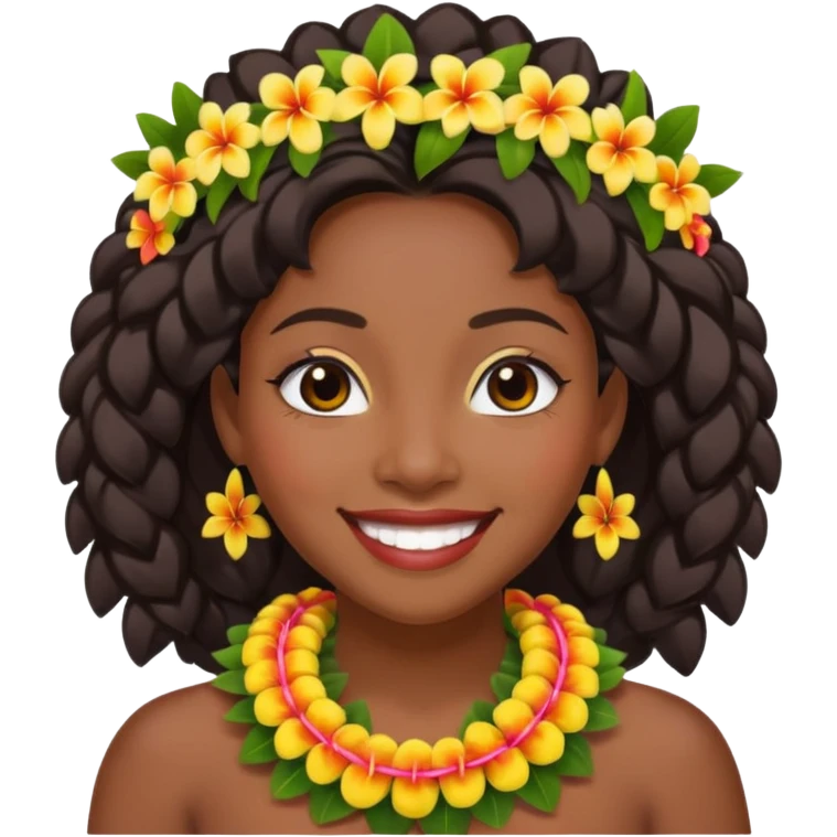 hawaian black woman emoji