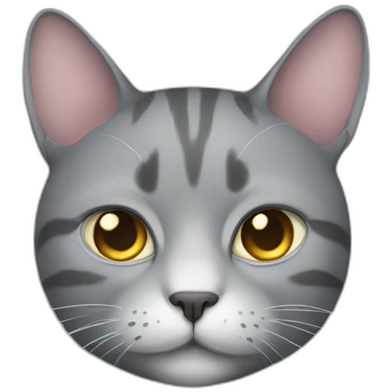 fat grey cat emoji