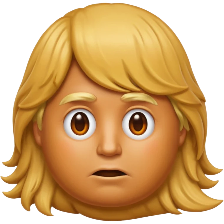 the poop emogi, a pile of poop in trumps image   none of those are what i want  i want the poop emogi with trumps face renbdered in poop, with an orange cast, and his wig on top nope  nope emoji