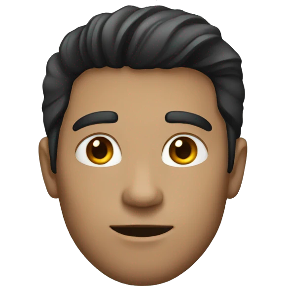 Man with dark hair emoji