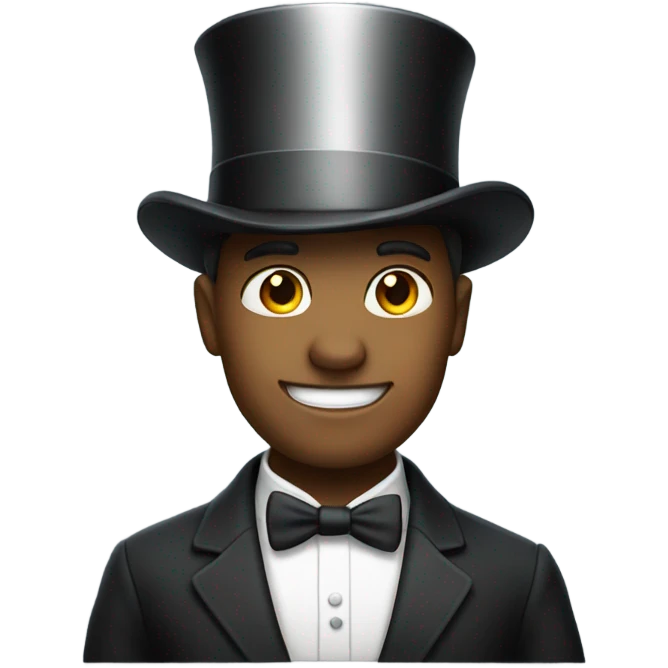 Guy with top hat emoji