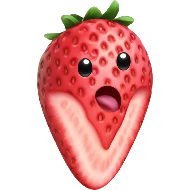 pink strawberry emoji