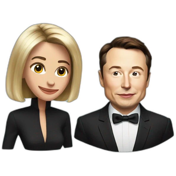 Emanuelle Macron  with Elon Musk emoji