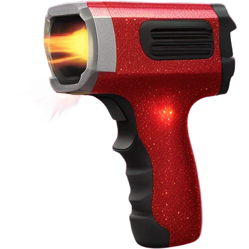 red sparkly taser  emoji