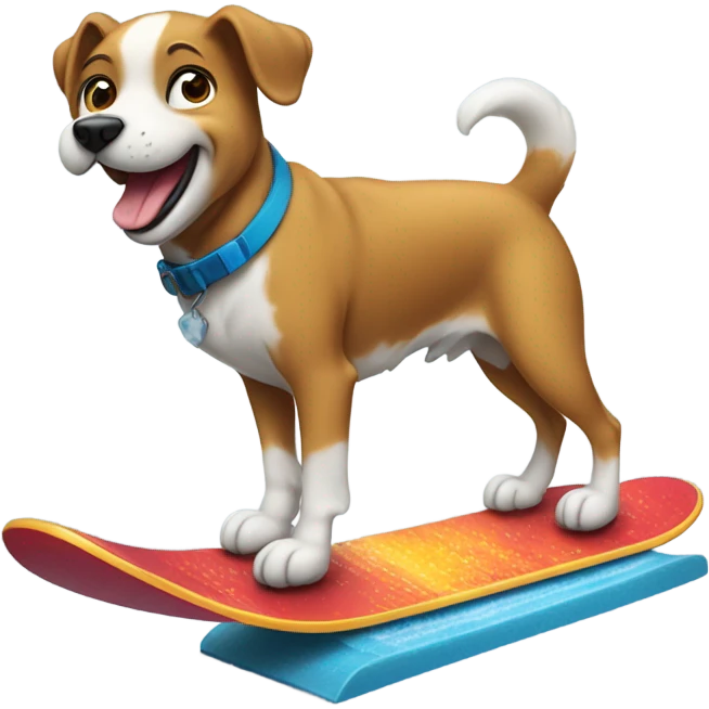 Dog on a snowboard emoji