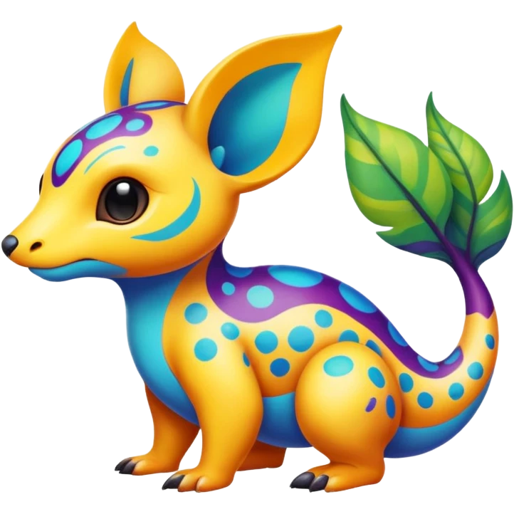colorful vibrant Fakémon-creature with random markings emoji