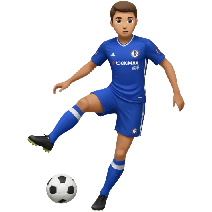 Chelsea FC Soccer player kicking a ball  emoji