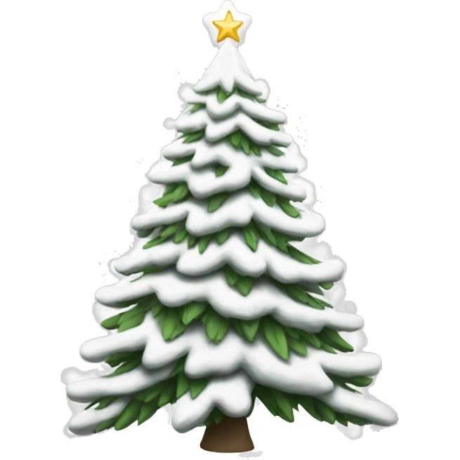 white Christmas tree emoji