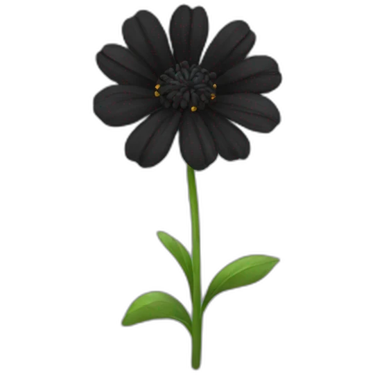 Black flower emoji