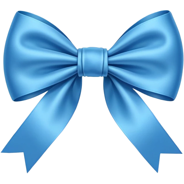 Blue bow same shape as 🎀 emoji