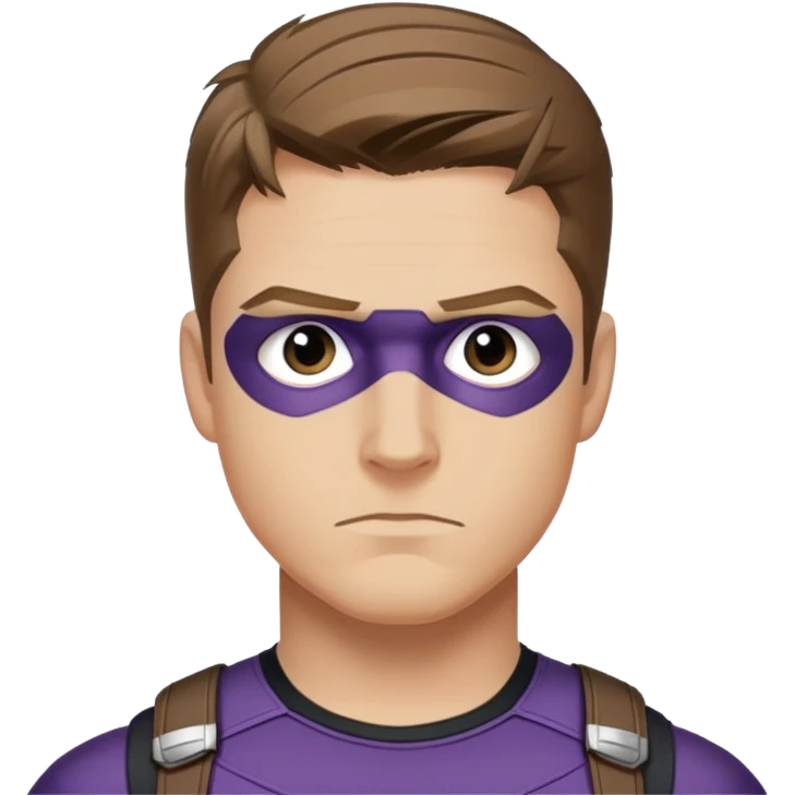 hawkeye clint barton portrait marvel, brown hair from captain america: civil war emoji
