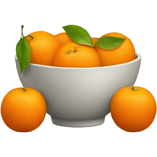 Bowl of oranges and apples emoji