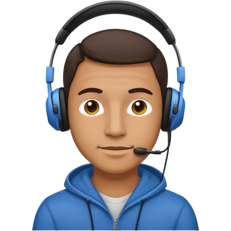 Man with on-ear headphones emoji