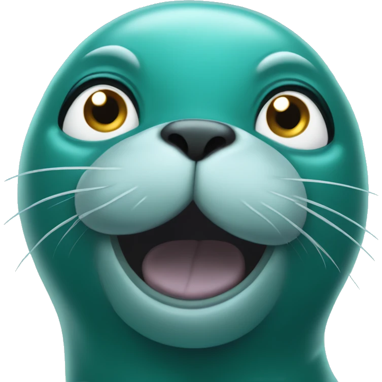 teal seal dizzy confused emoji