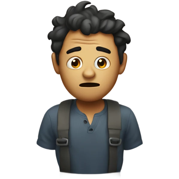 Confused drunk guy emoji