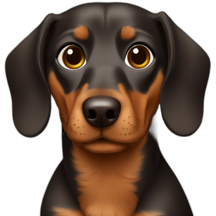 Dachshund brown doctor emoji