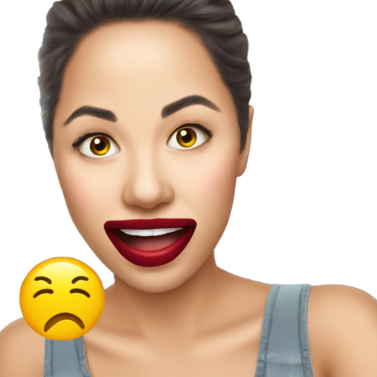 lip bite yellow emoji emoji