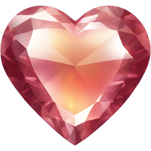 heart gemstone with light shining off it emoji