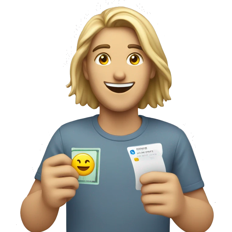 satisfied card payment user emoji