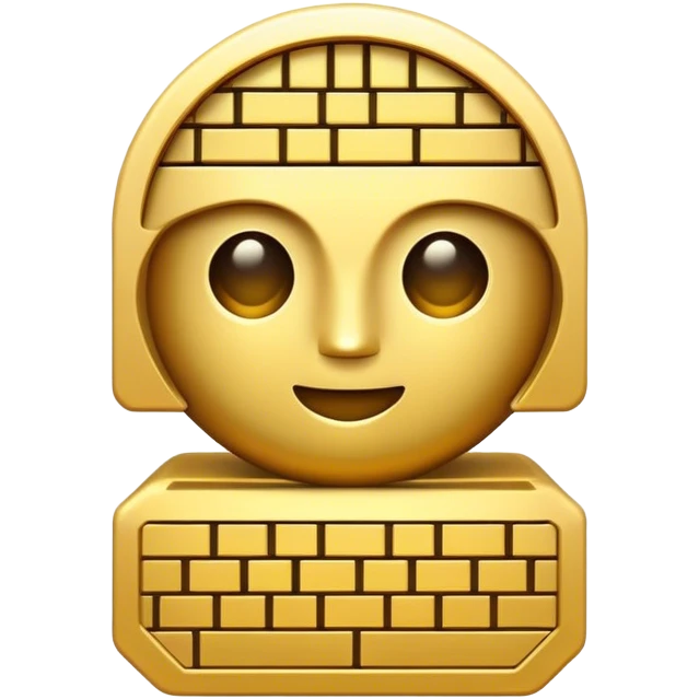 ascii:49 in gold emoji