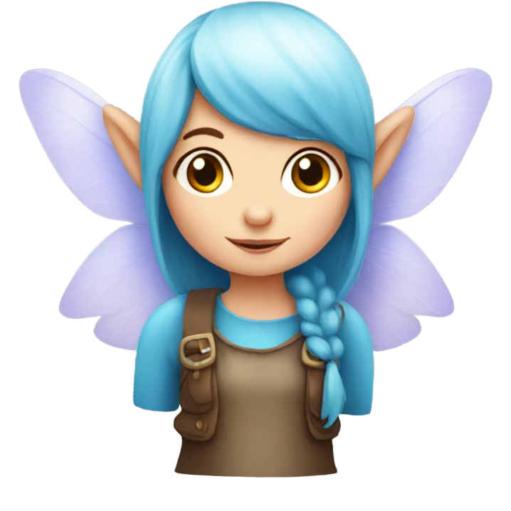 Girl fairy gnome with wings emoji