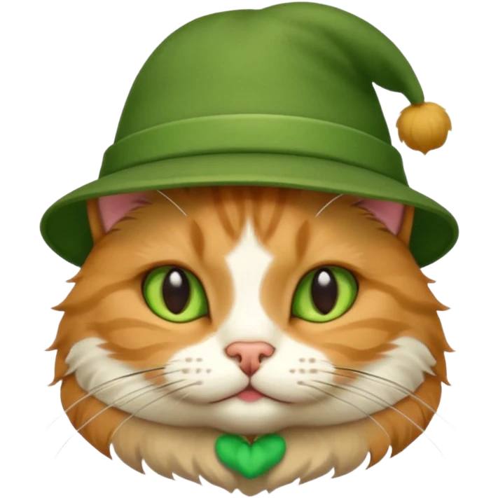 cat  with green hat emoji