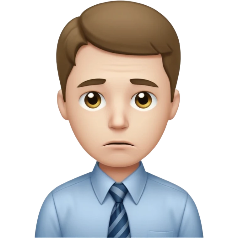 sad office worker emoji